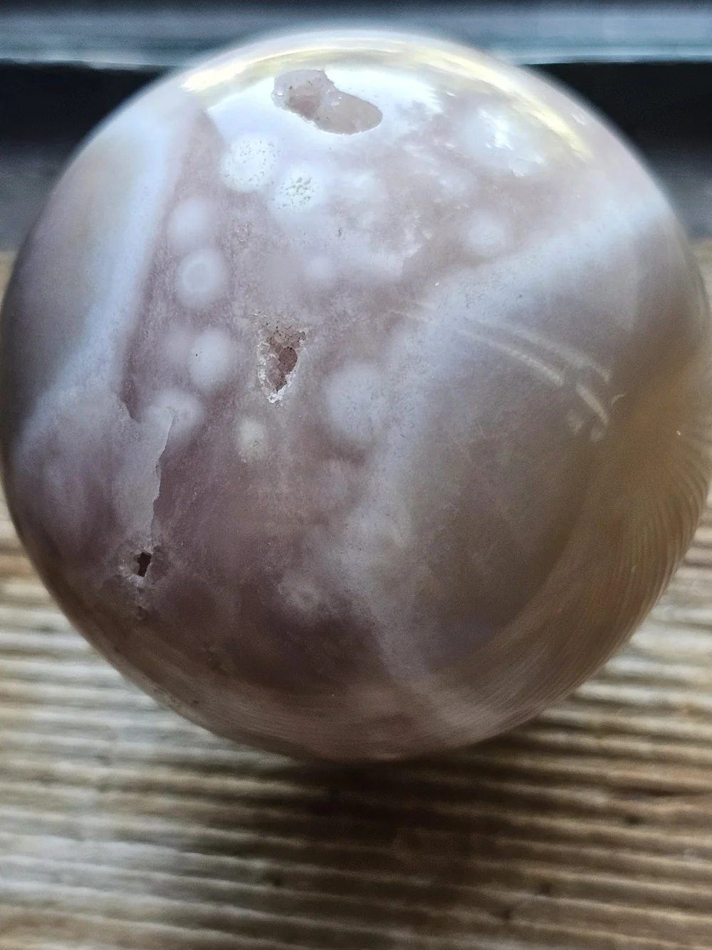 AAA Pink Amethyst Crystal Sphere 3D Flower Agate Inclusions Madagascar Stunning